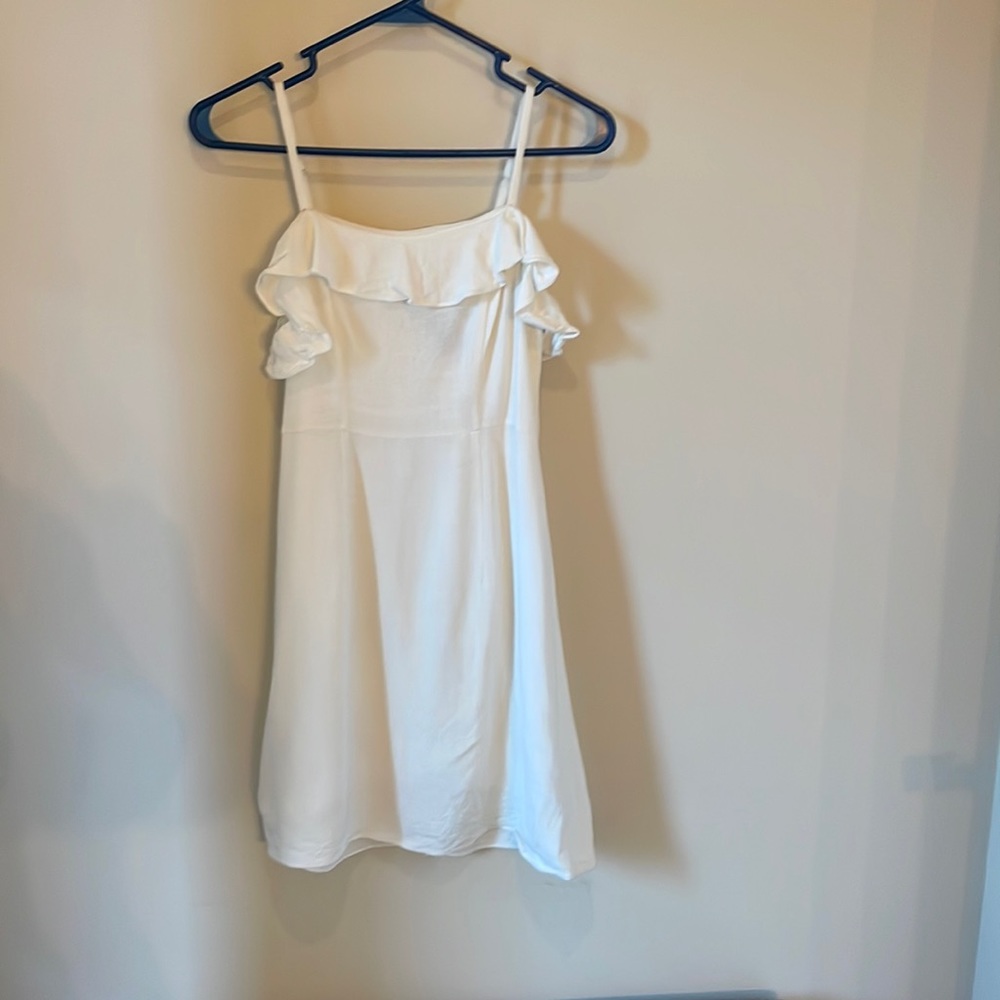 AQUA white off the shoulder dress